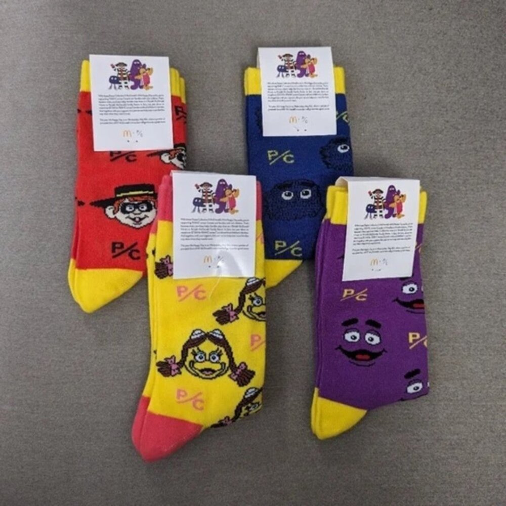 New limited edition peace collective collaboration with McDonald’s socks